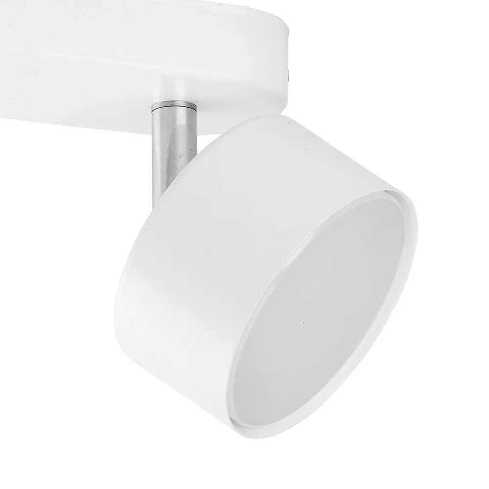 Lampa sufitowa CLARK biała z chromowanymi elementami na metalowej listwie regulowana 40x14x11cm - TK_3396