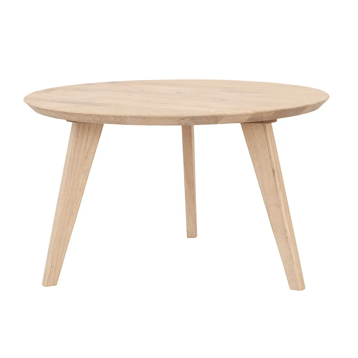 Stolik kawowy okrągły ORBETELLO 70 cm dąb bielony olejowany