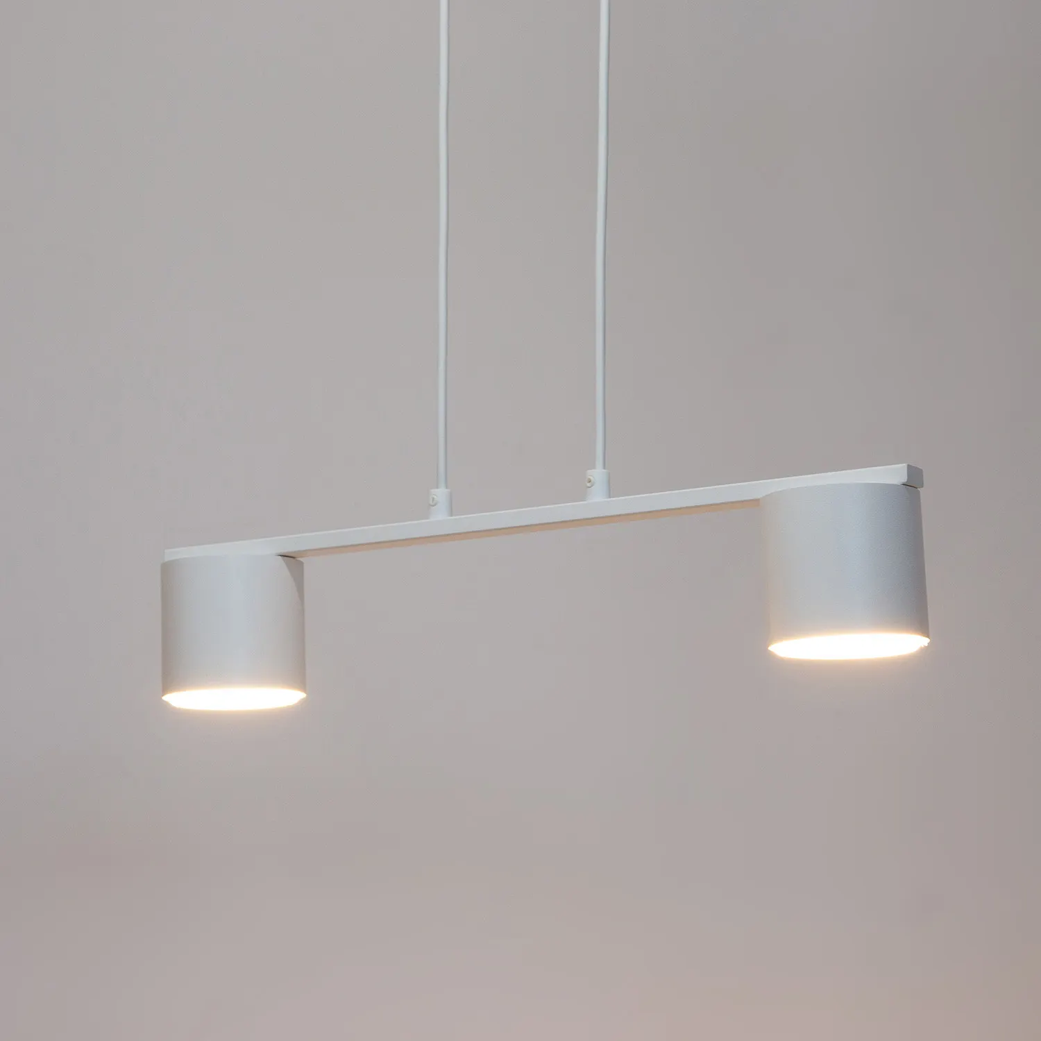 Lampa wisząca stalowa MILA 2 biała - SI_41349