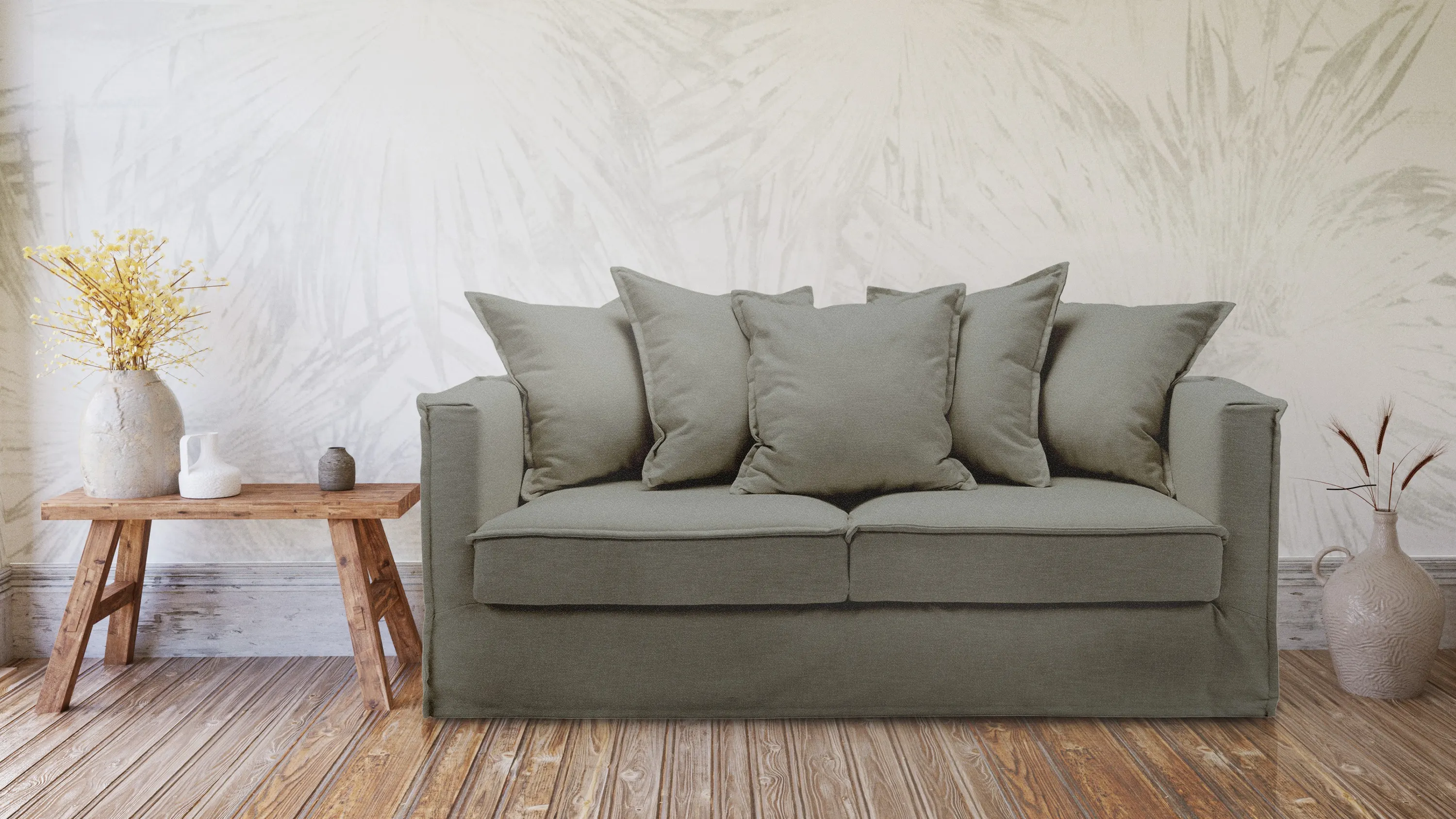 Sofa rozkładana Linoso szara MEBLEX - LINOSO3-MEX17GREY