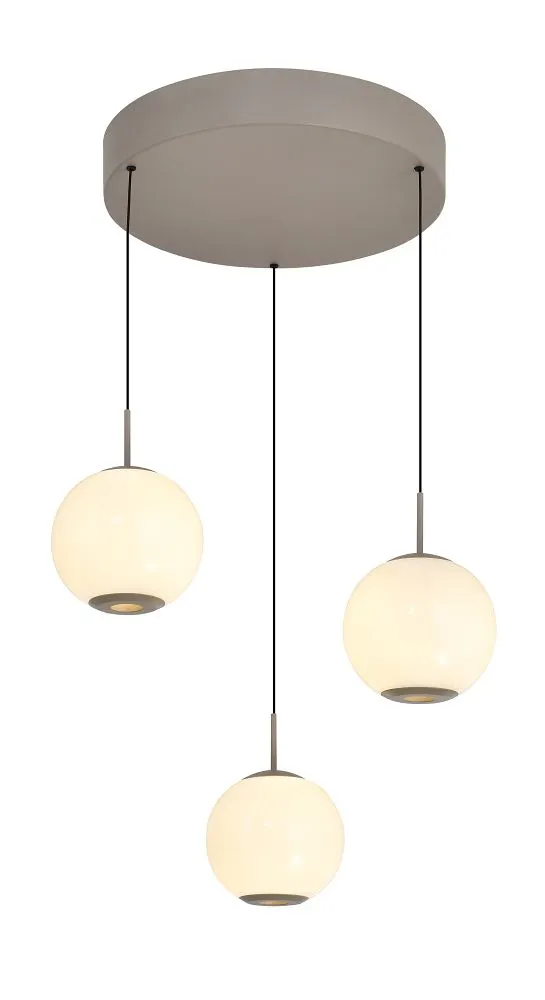 Lampa wisząca LUBERON trójka okrągła LED kaszmirowa