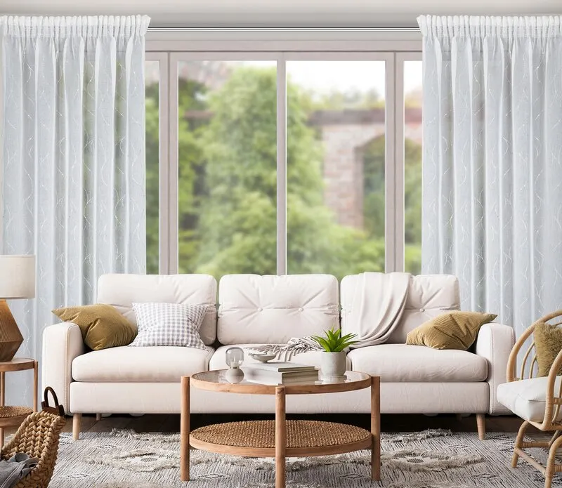 FIRANA GOTOWA ARLENA NA TAŚMIE 140 X 270 CM BIAŁY - EU_452481