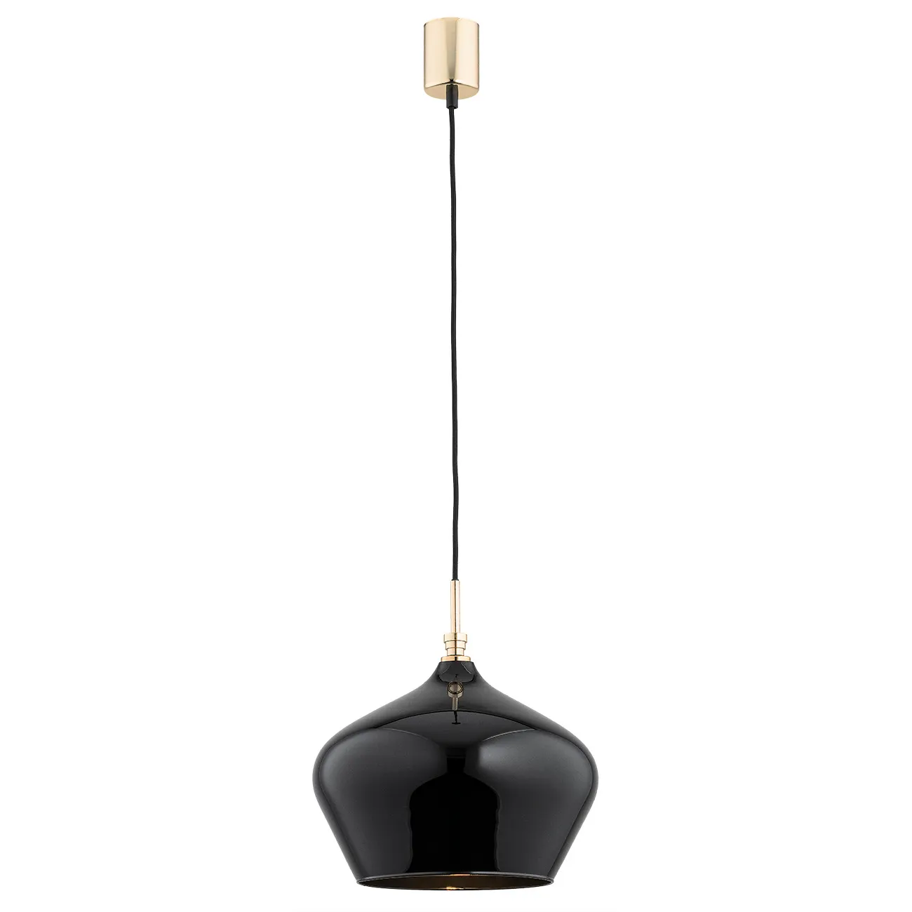 Lampa wisząca IRUN czarna mosiądz 120 cm Lampa wisząca IRUN czarna mosiądz 120 cm
