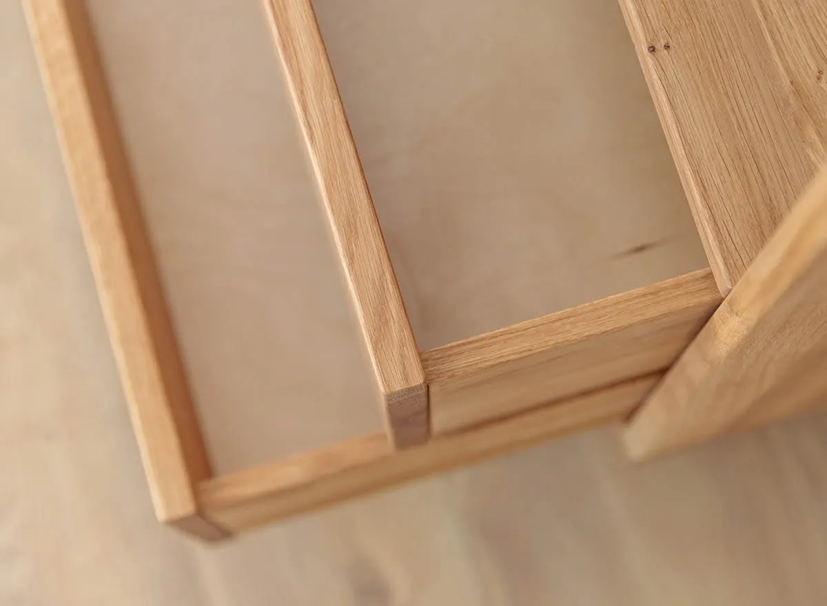 Komoda z 3 szufladami i półką lity dąb olejowany Simona - PRHSIM02