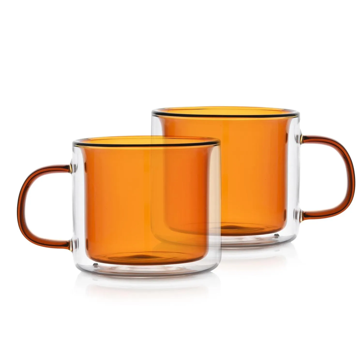Szklanki do kawy i herbaty DUKA FARG 2 szt. 250 ml bursztynowe szklane - DK_1219735