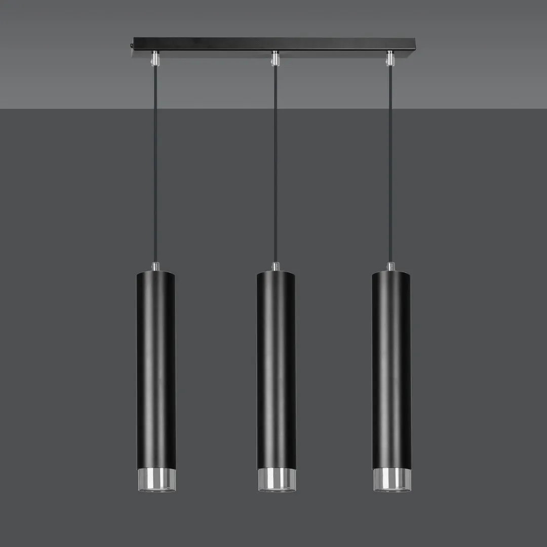 Lampa wisząca KIBO Czarny/Chrom 643/3 - 643/3