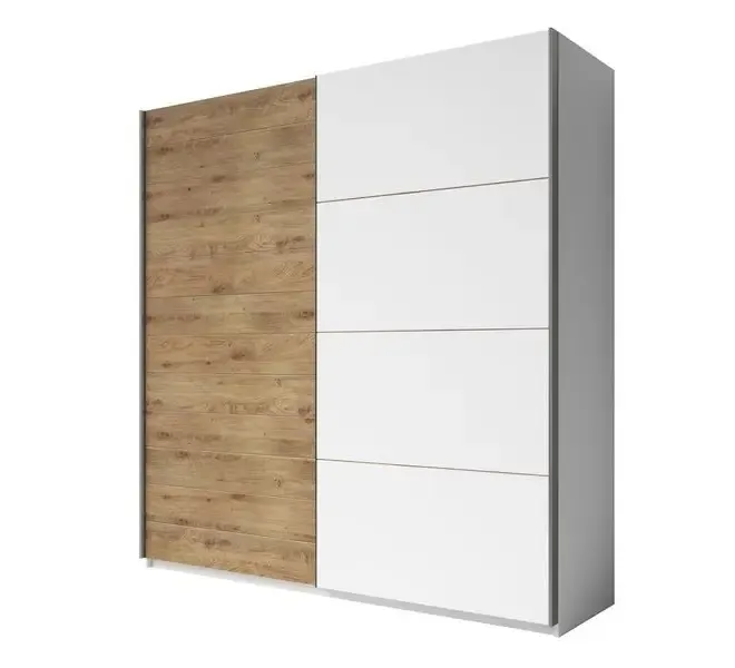 Szafa GALAXY przesuwna 2-drzwiowa dąb beaufort biała 220x210x61cm