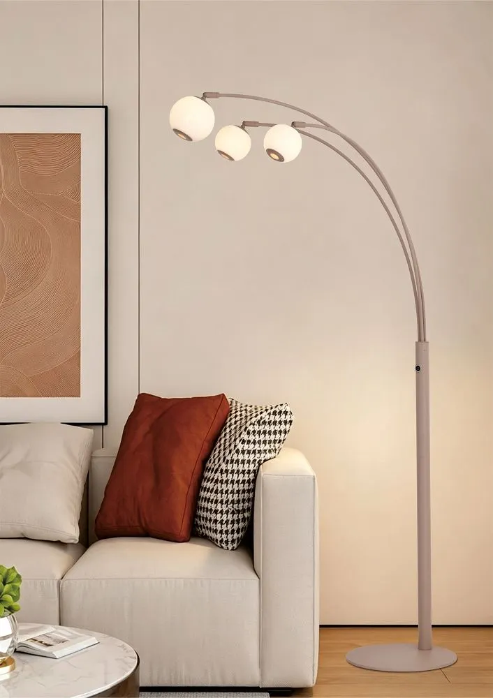 Lampa podłogowa LUBERON trójka LED kaszmirowa — zdjęcie 3
