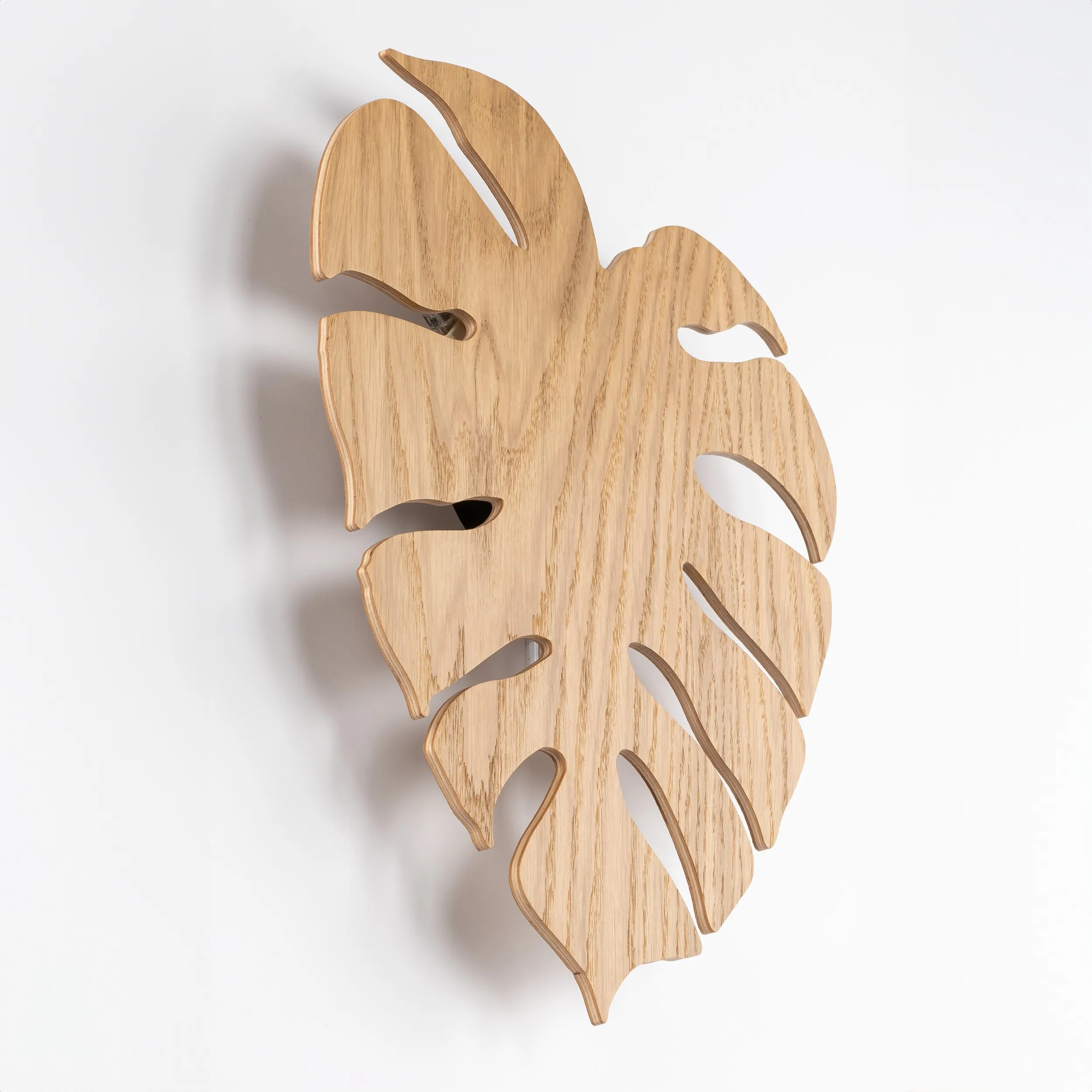 Kinkiet MONSTERA WOOD drewniany dębowy w kształcie liścia 40x35x5cm - TK_5422