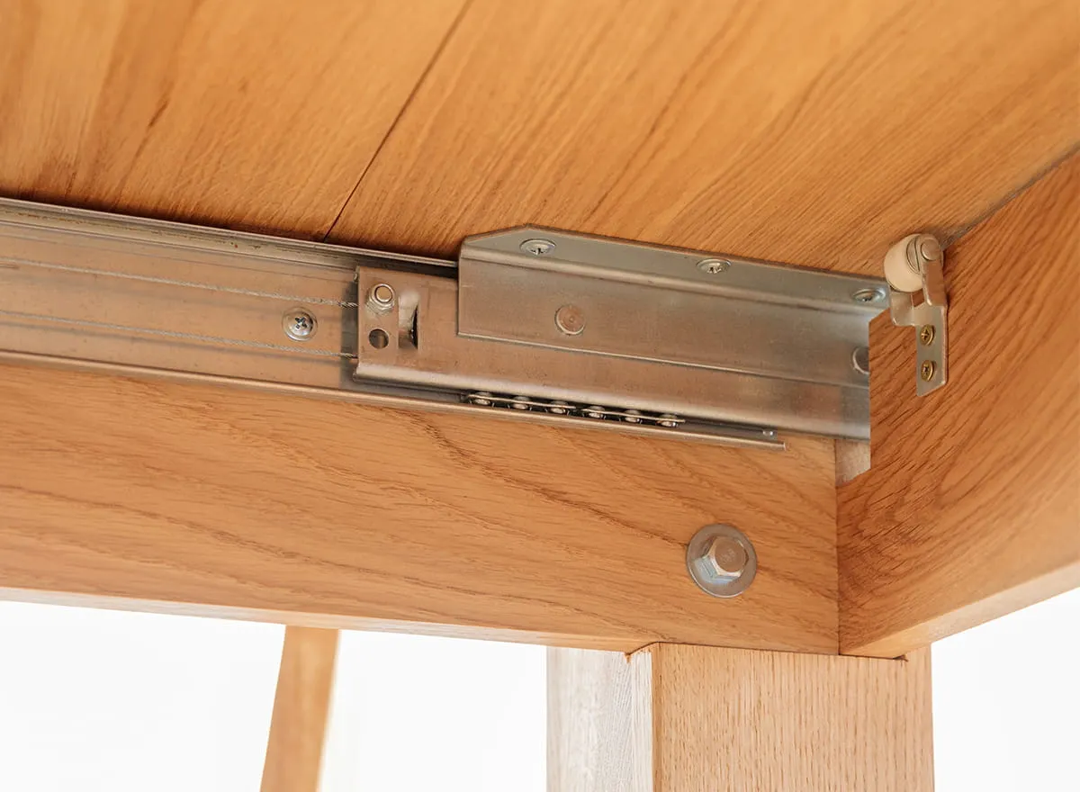 Rozkładany stół dębowy LANCIANO 90x160-250 dąb naturalny olejowany - LANCIANO160X90