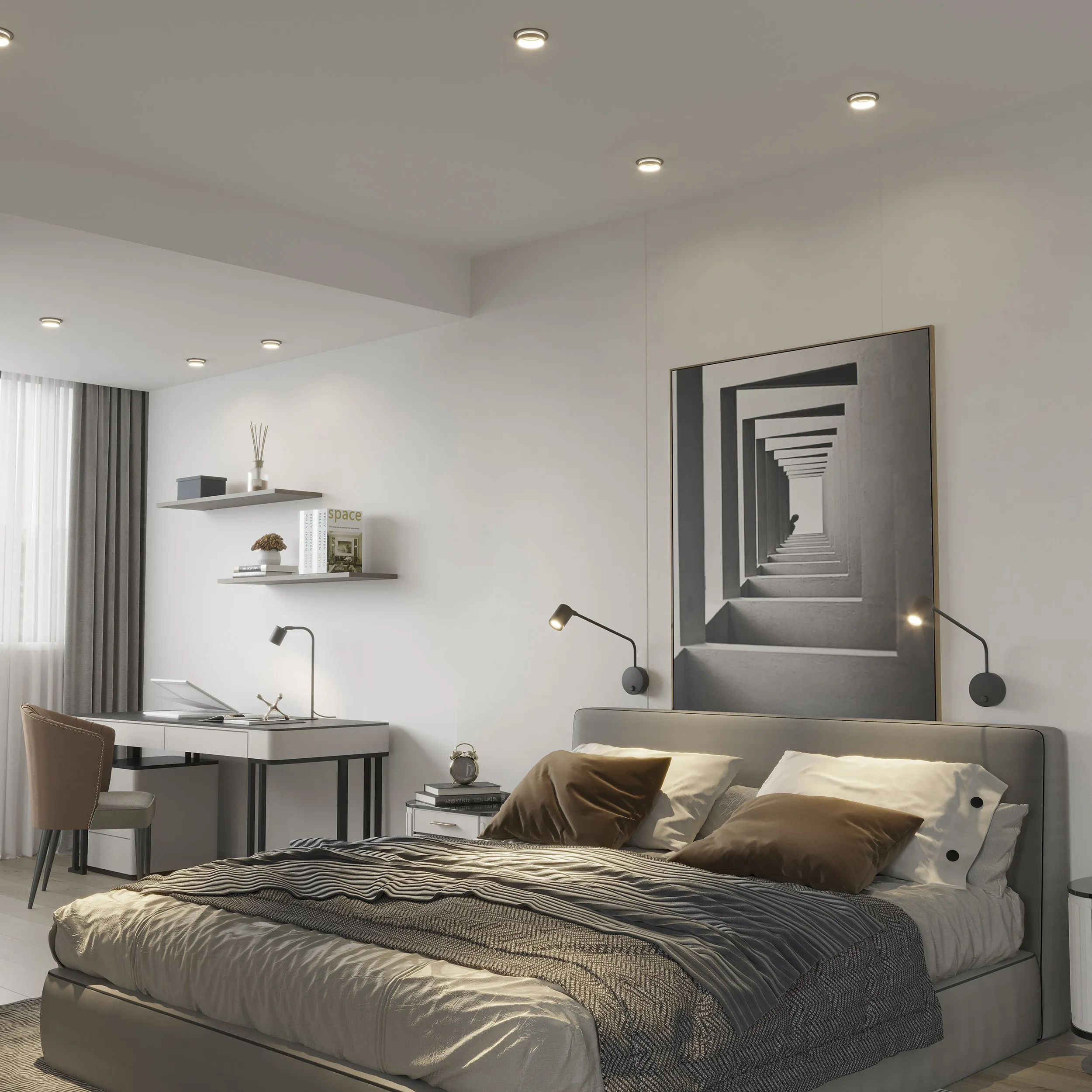 Oprawa stropowa JET czarna okrągła - TK_6920