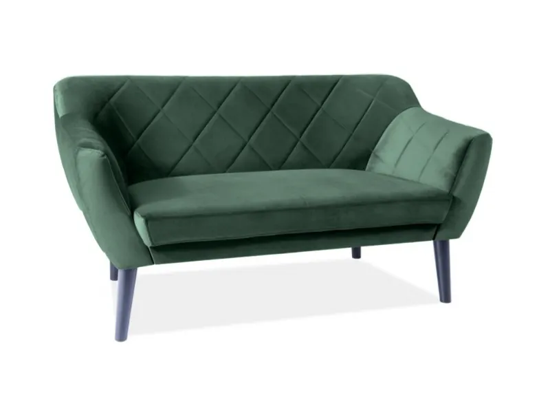 Sofa 2-osobowa KARO 2 VELVET Bluvel 78 zielona wenge Signal