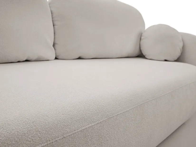 Sofa rozkładana z pojemnikiem OLIO SICURIO 238 cm jasnoszara — zdjęcie 8