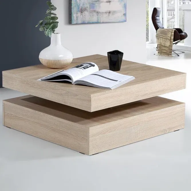 Stolik kawowy obrotowy CFTT4181 COFFEE TABLES 78x78 cm Dąb Sonoma - CFTT4181-D30
