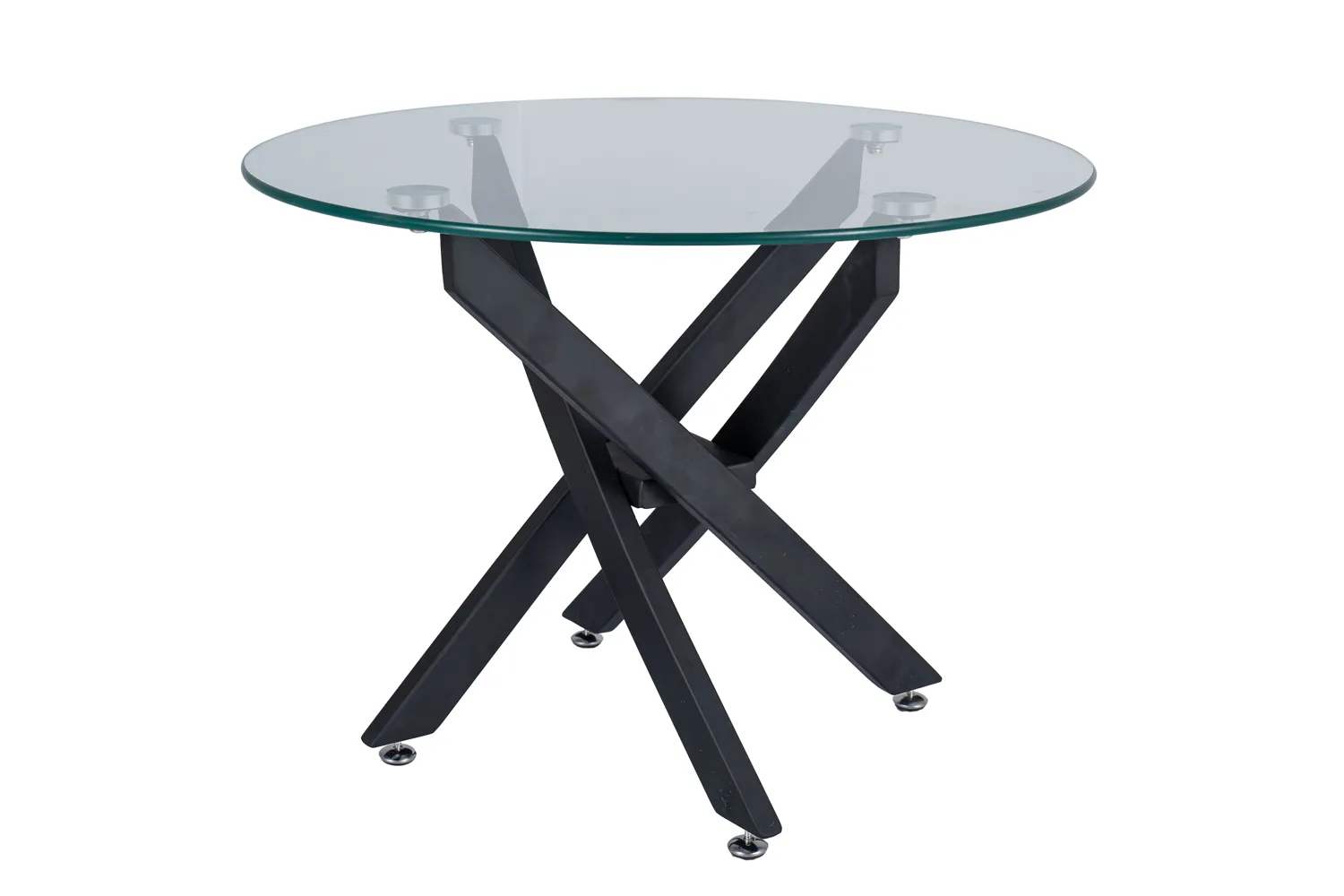 STOLIK KAWOWY AGIS A TRANSPARENTNY/CZARNY FI60X45