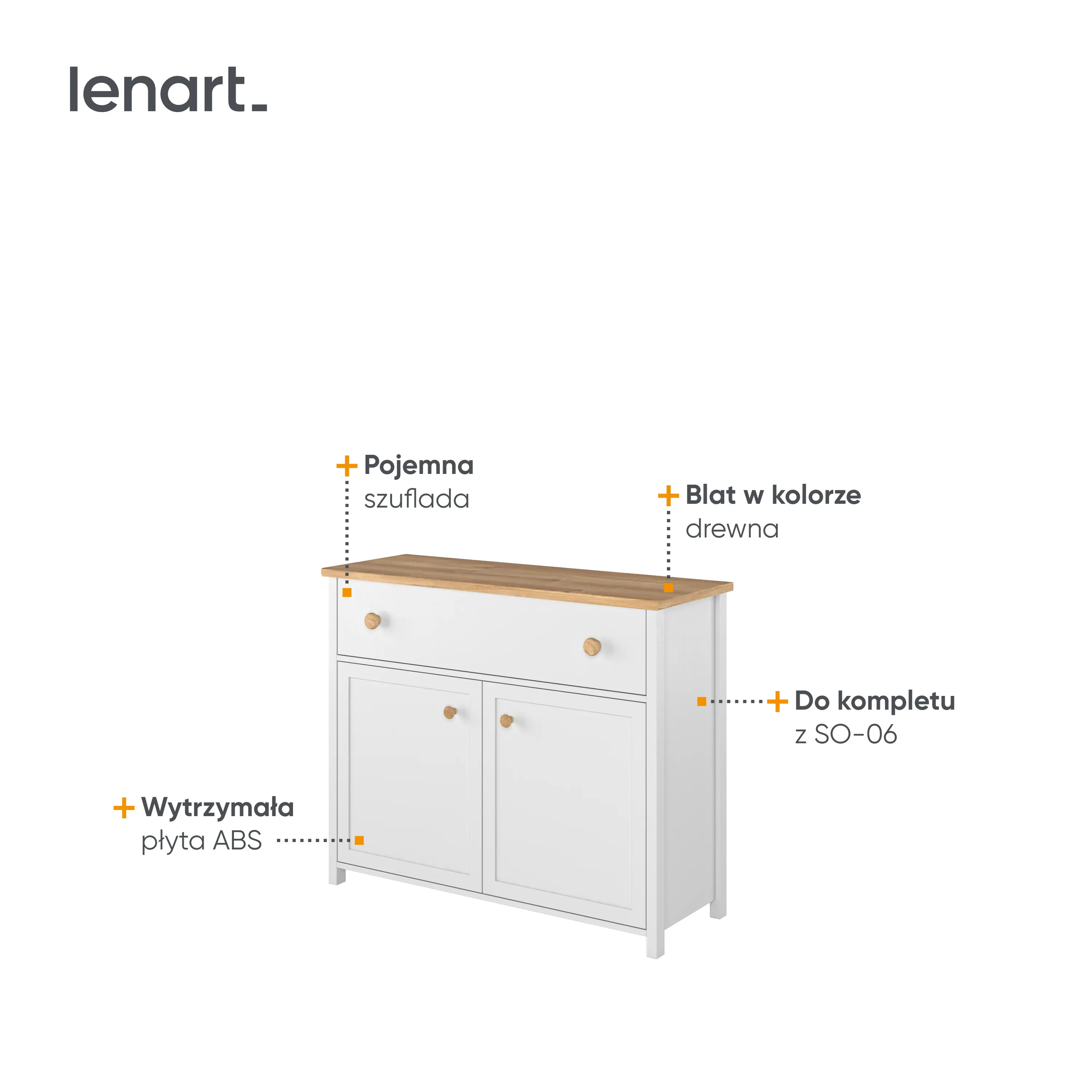 Komoda Story SO-05 biała - SO5BDN