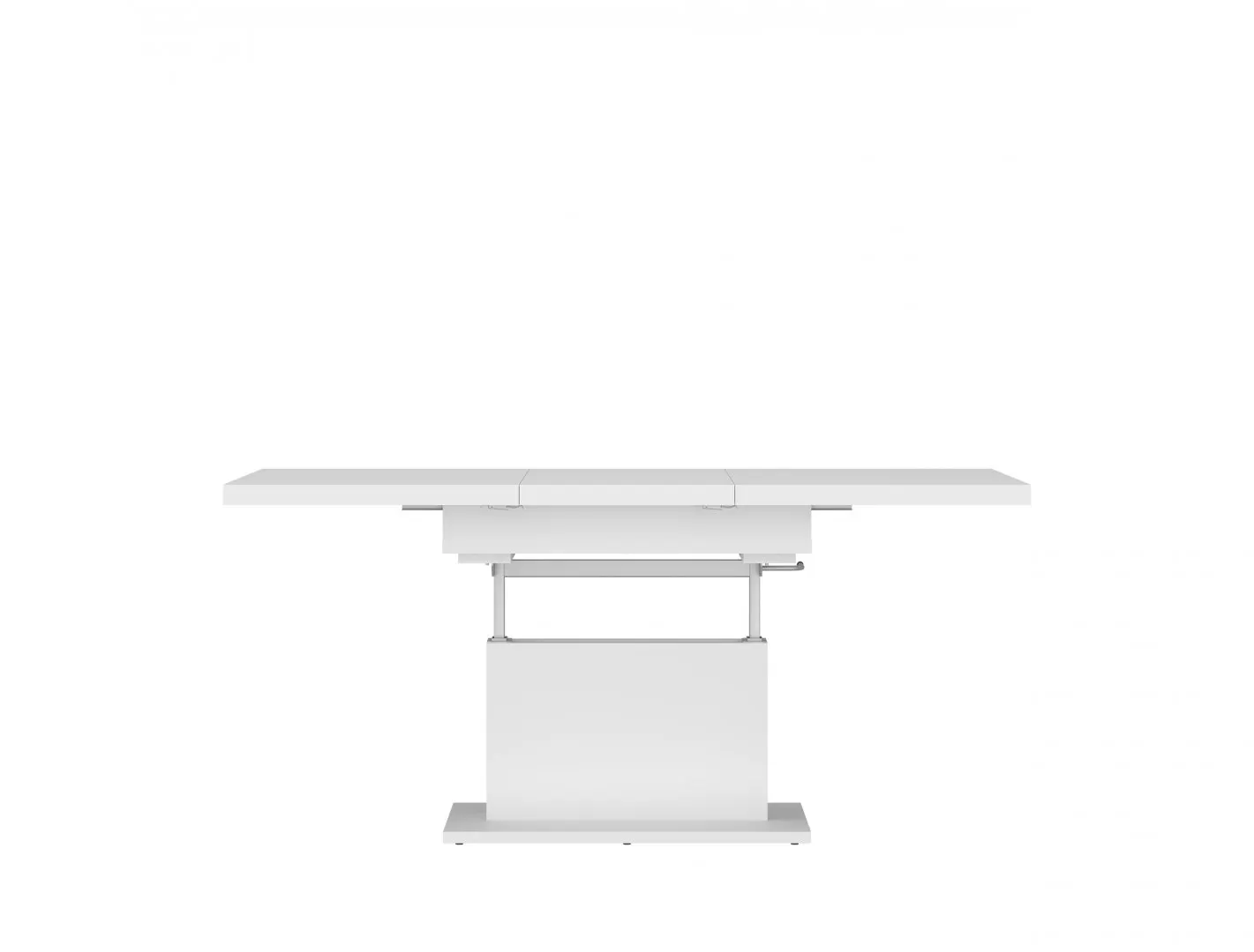 Ławostół rozkładany z podnośnikiem CORTADO 70x110(150) biel alpejska CRTT14 - 6000000016379