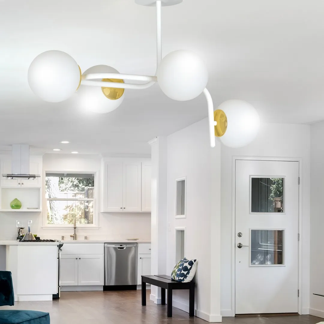 Lampa sufitowa RAGNAR Biały/Złoty 1033/4A - 1033/4A