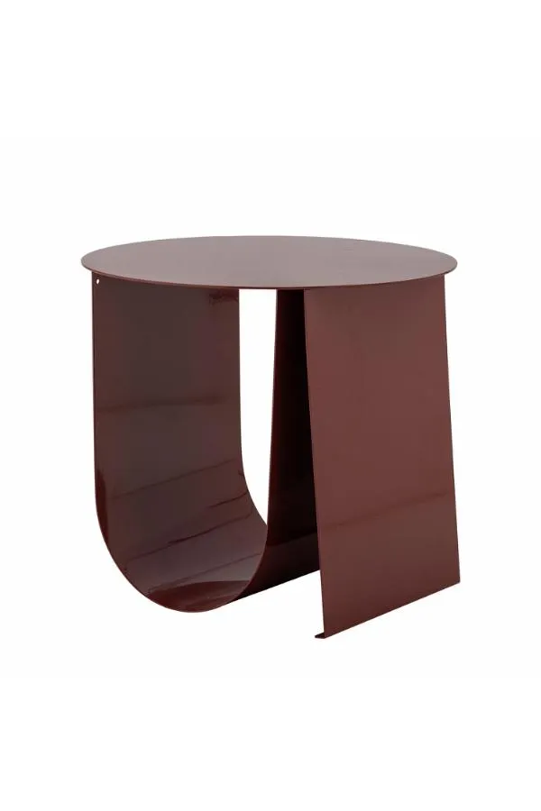 Stolik pomocniczy okrągły CHER 45 cm czerwony - ND_82069411