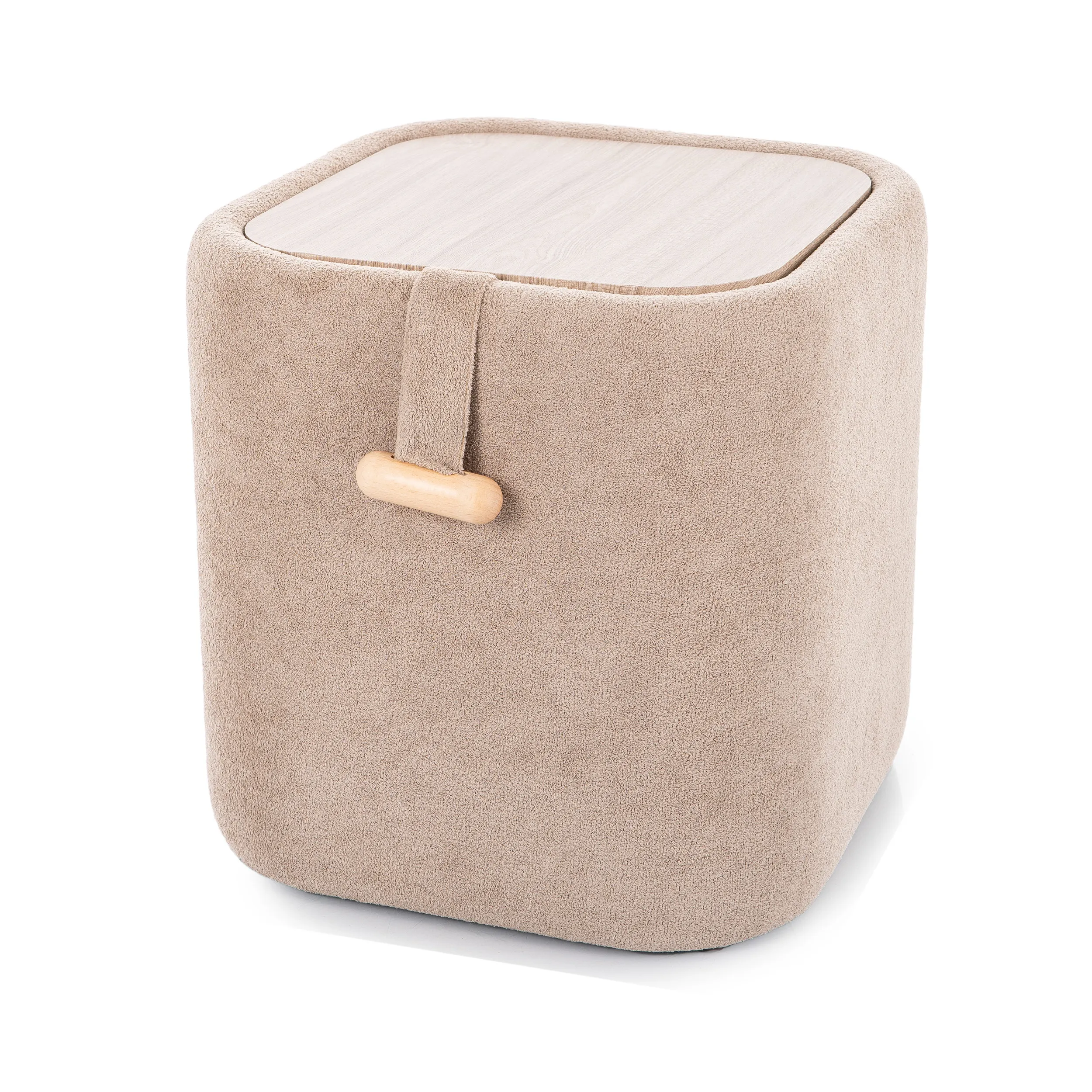 Puf z pojemnikiem NAP 37x37 ciemnobeżowy - NAPCBE