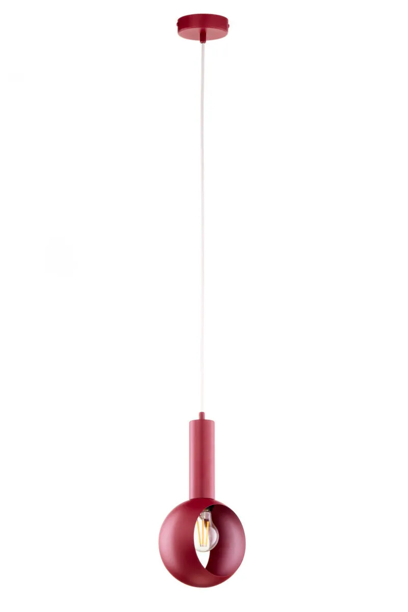 Lampa wisząca VITRUM oczko bordowy
