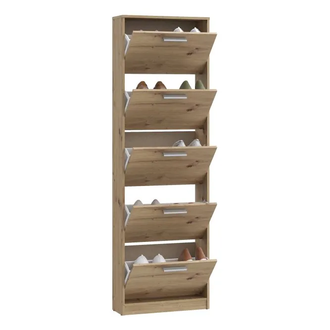 Szafka na buty NET106 z 5 półkami 58 cm Dąb Artisan - MSA712-D78