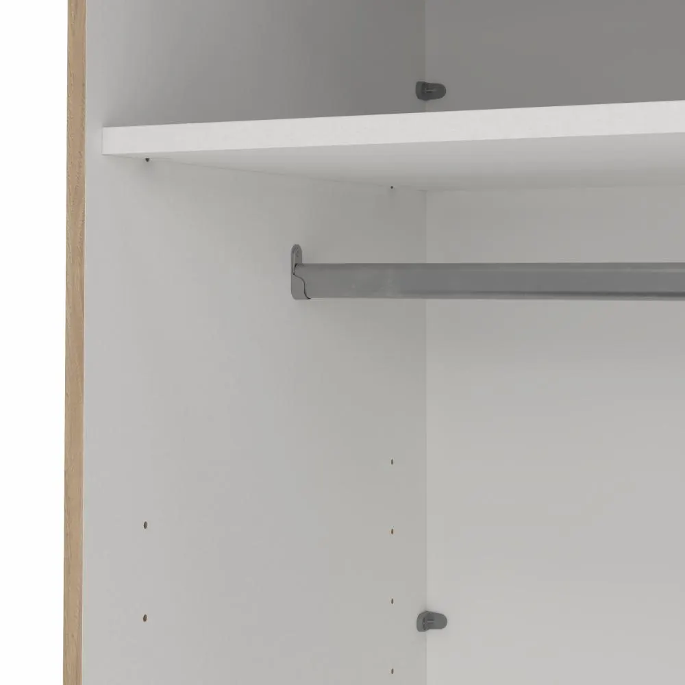 Szafa przesuwna 2-drzwiowa z lustrem BERGAMO 180 x 220 cm Jackson Hickory - TV_65200/08HLHLMI