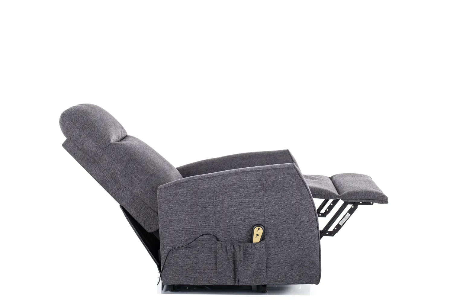 Fotel rozkładany elektrycznie LETO Funkcja pionizacji ciemny szary BREGO 18 - LETOBRCSZ