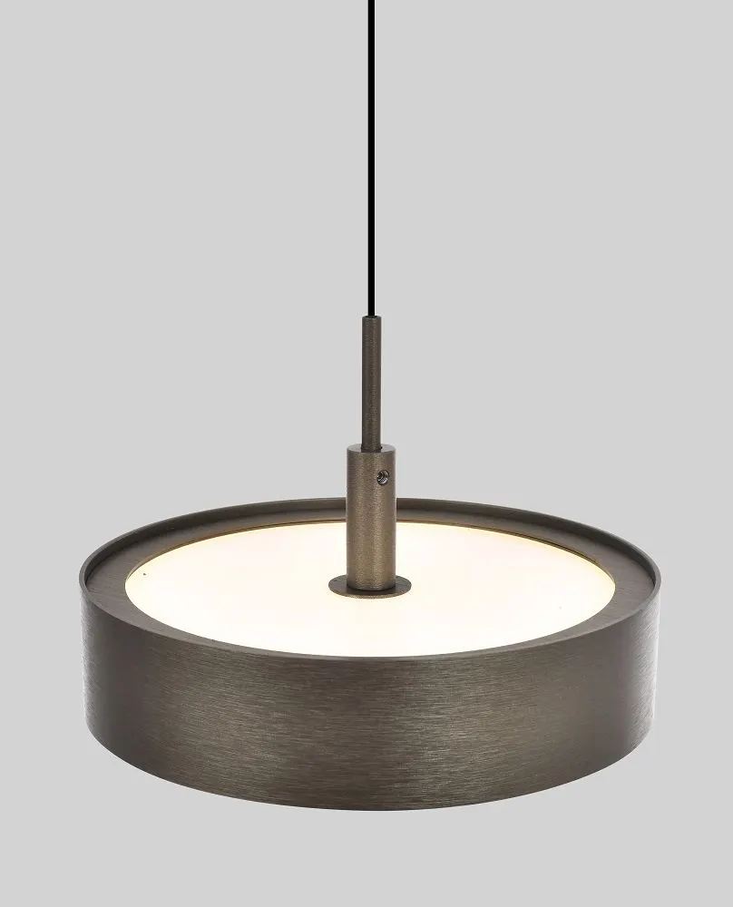 lampa wisząca, kinkiet sufitowy, metalowy brut, kolor brązowy, cykl LED