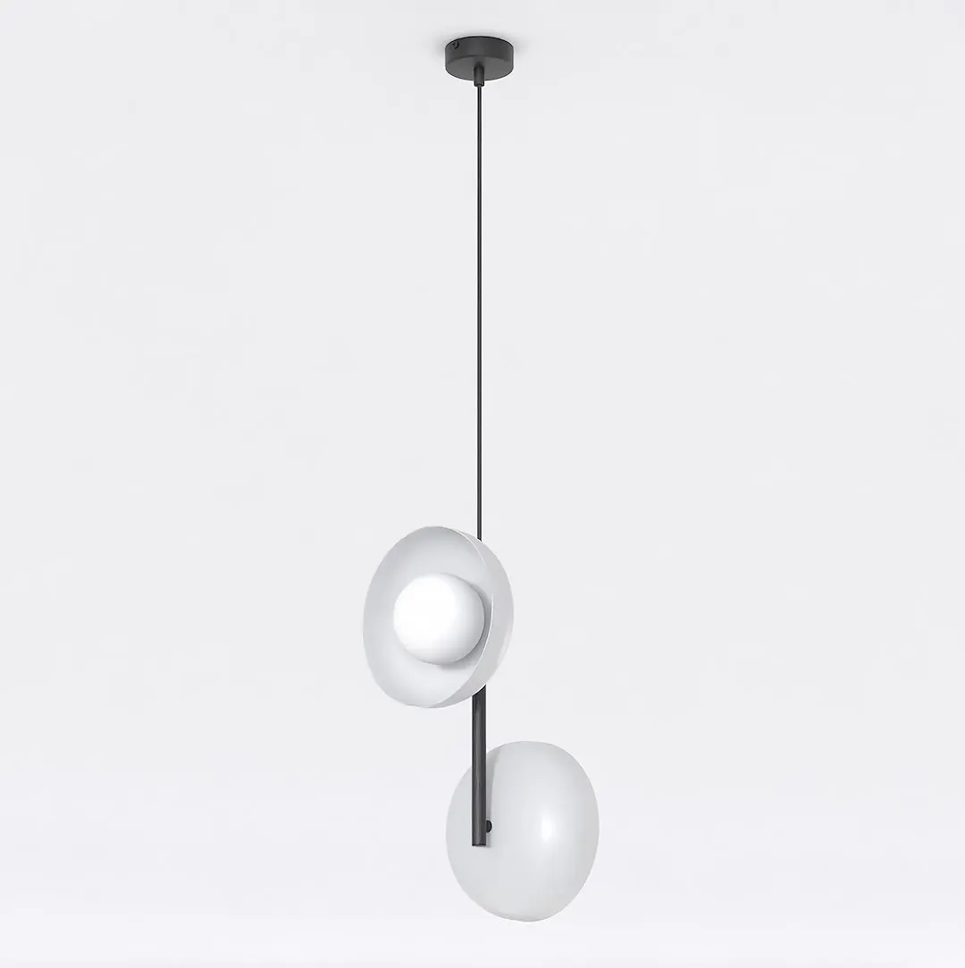 Lampa wisząca metalowa VANILA 2 BL szara - 1597/2