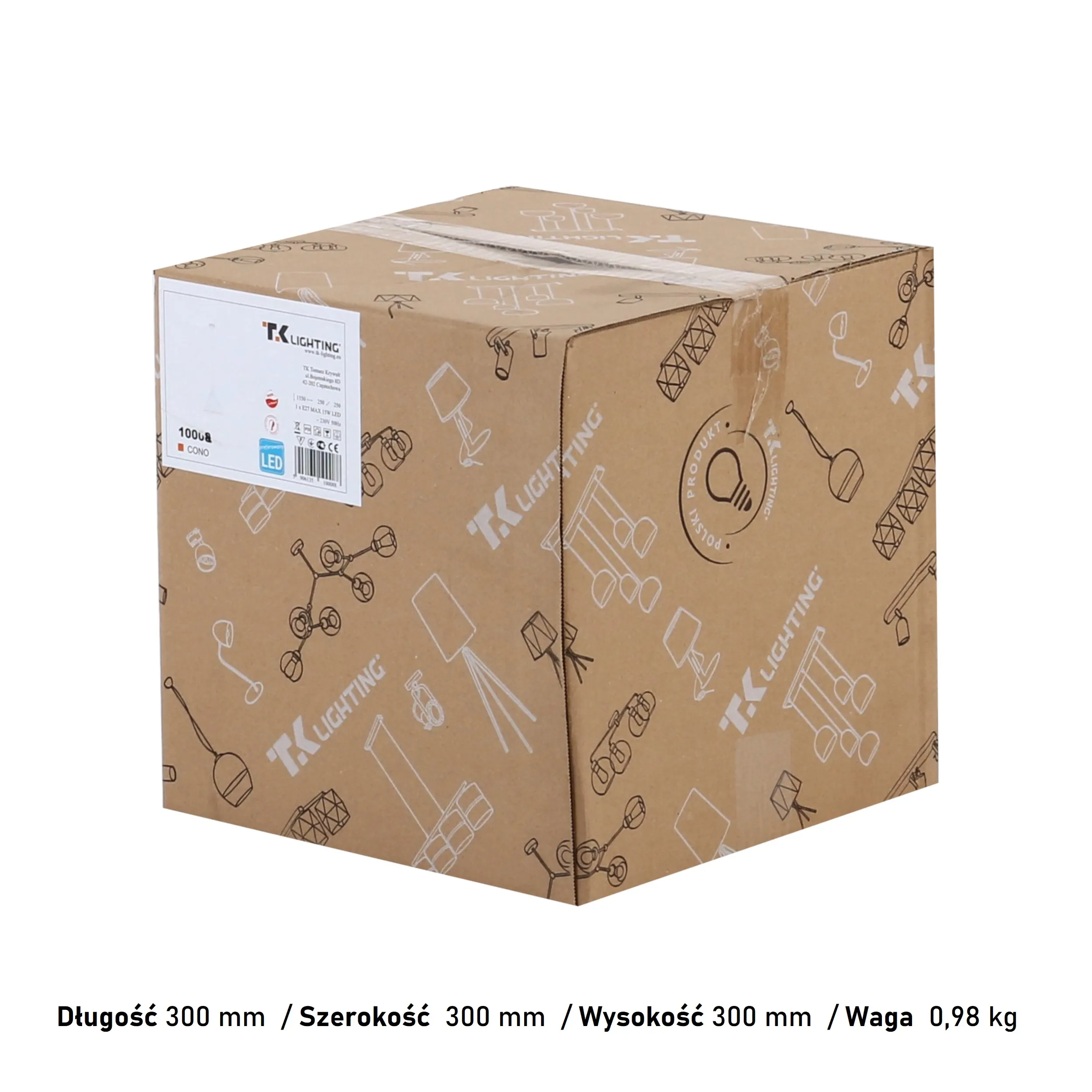 Lampa wisząca CONO biała 155x25cm - TK_10008