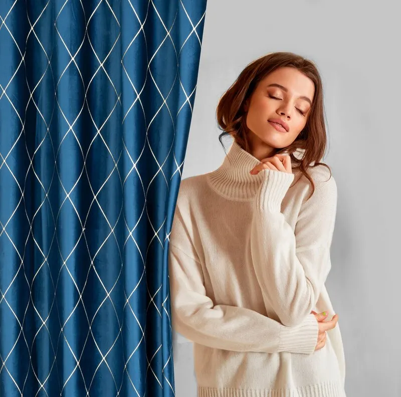 ZASŁONA DEKORACYJNA PIERRE CARDIN MARGO 140X250 CM GRANATOWY - EU_389718