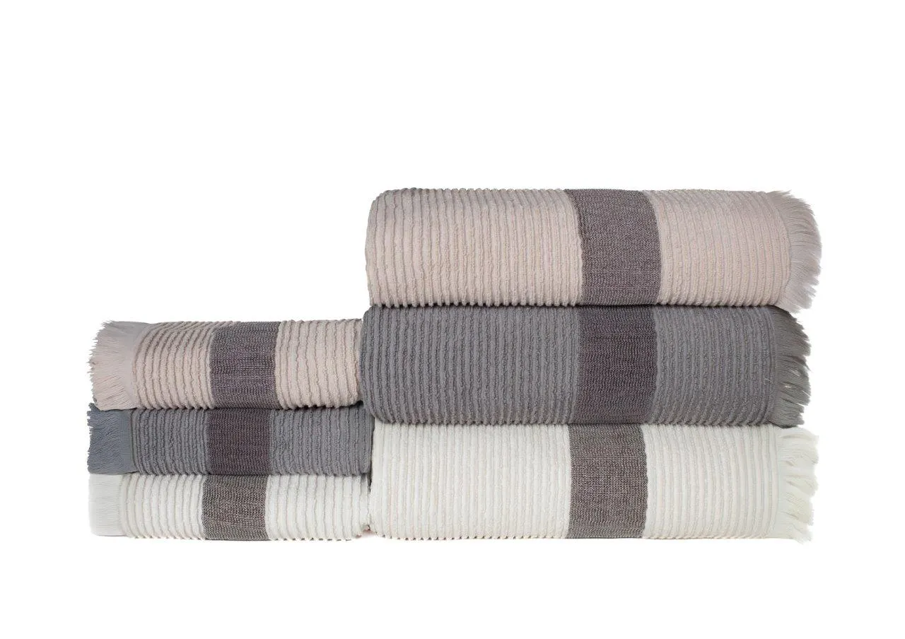 Ręcznik z frędzlami frotte FALA 50x90 gramatura 500 ecru - FARO_30577