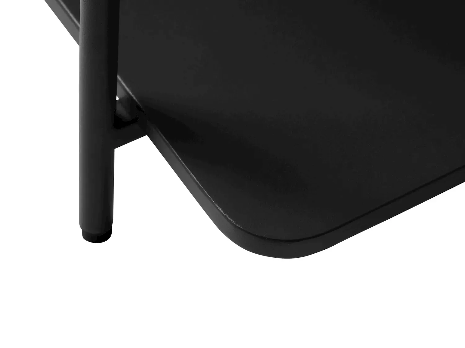 Stolik kawowy metalowy YUBA z półką 45x45 cm - czarny - UN_54880003