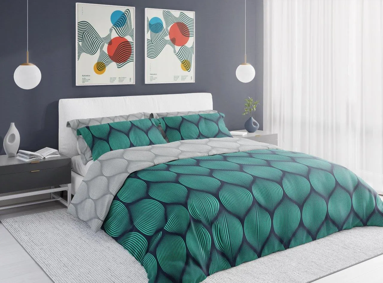 Pościel komplet PURE COTTON 009 bawełna 160X200+2x70X80 zielony - FARO_30040