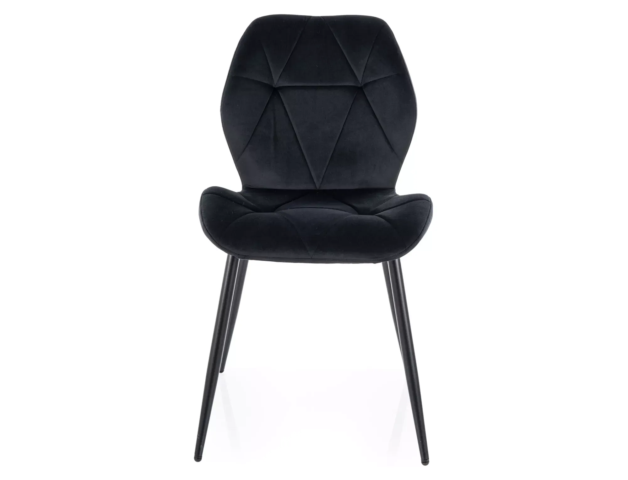 Krzesło tapicerowane RICK VELVET czarny/czarne nogi - RICKVCC