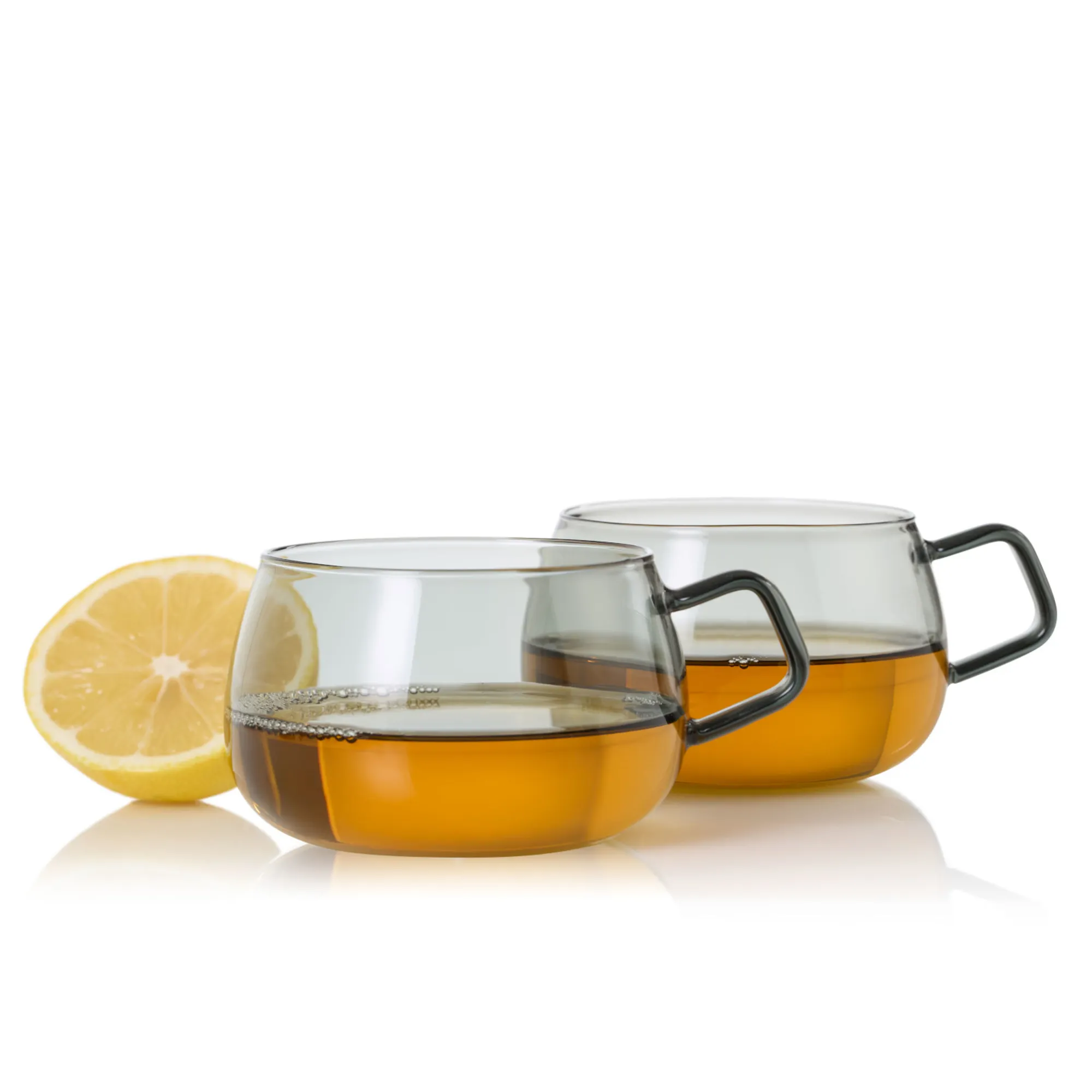 AdHoc Zestaw filiżanek Yuna 2szt herbata, czarki, dzbanek, szklane, cytryna