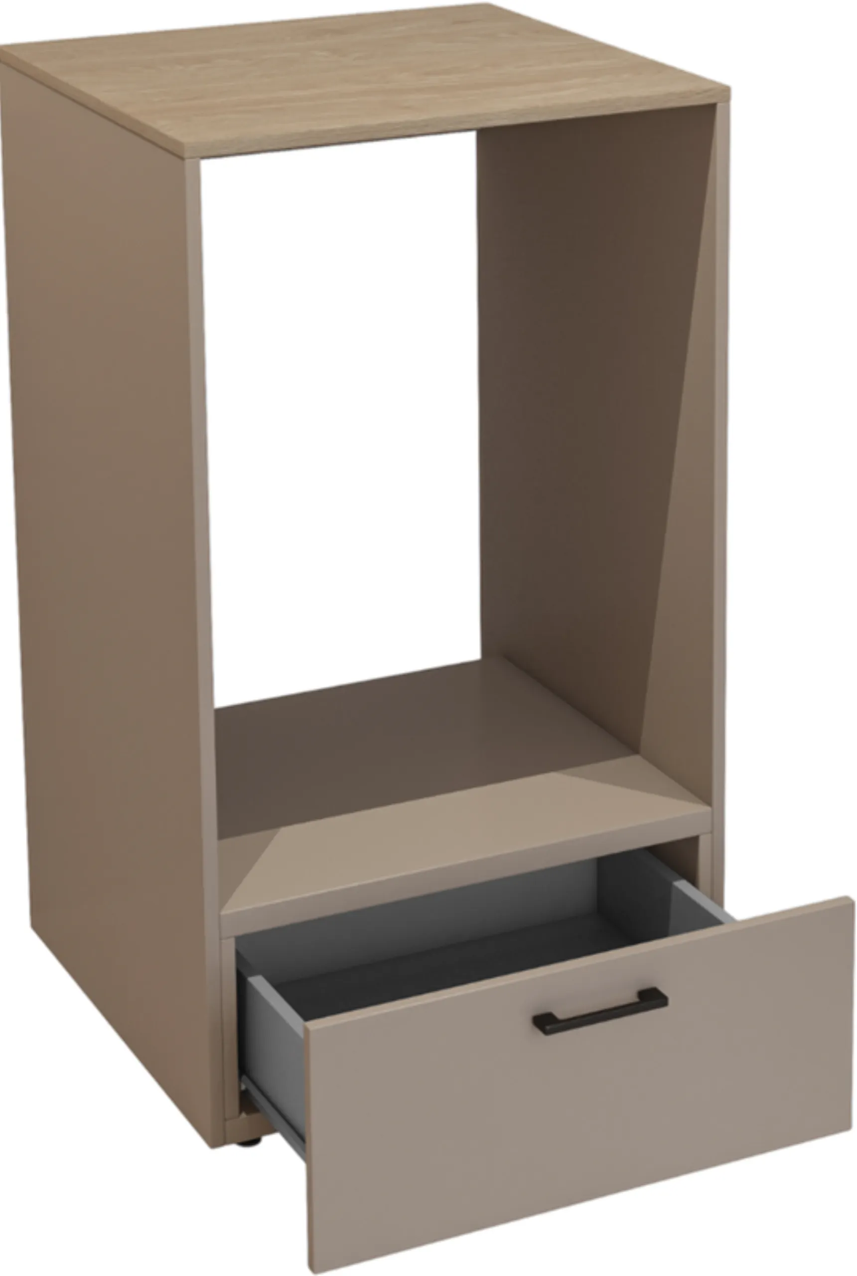 Zabudowa pralki/suszarki z szufladą ROSA 117x67x67 ciemnobeżowa - 30CDNO64