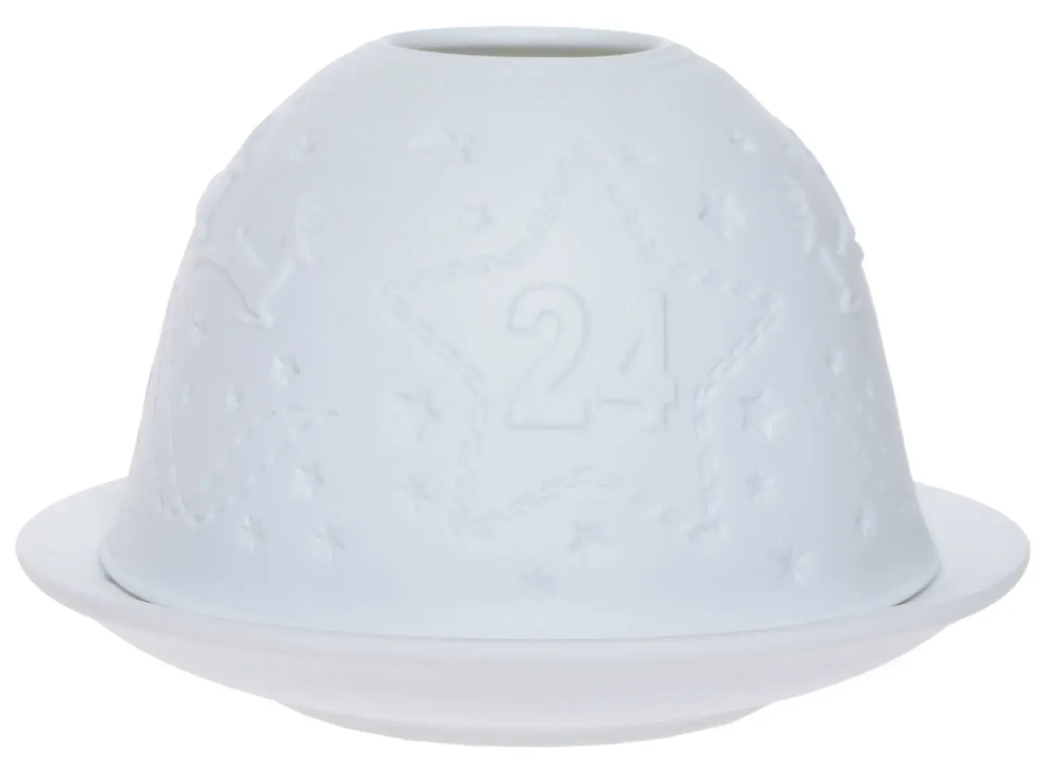 Porcelanowy lampion Z RENIFERAMI I GWIAZDKAMI ewax_8833 biały