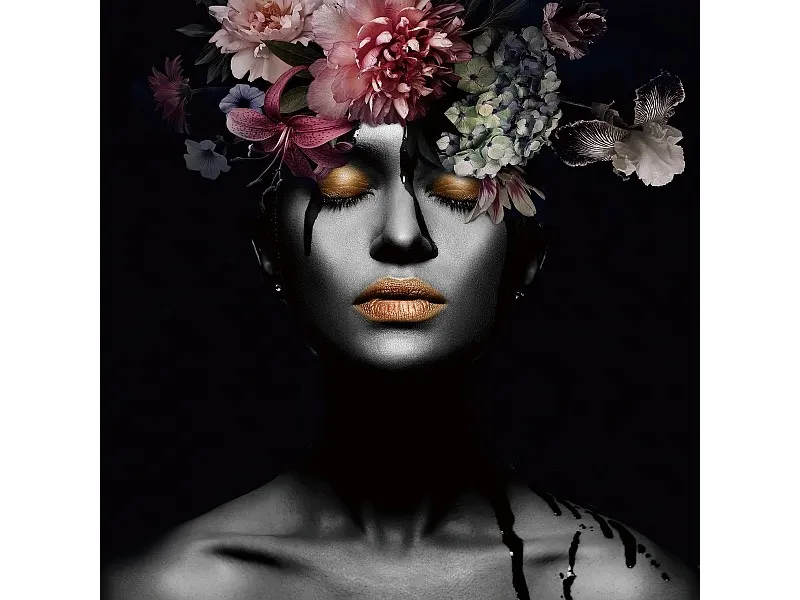 Obraz na szkle FLOWER WOMAN III 80X80 Signal