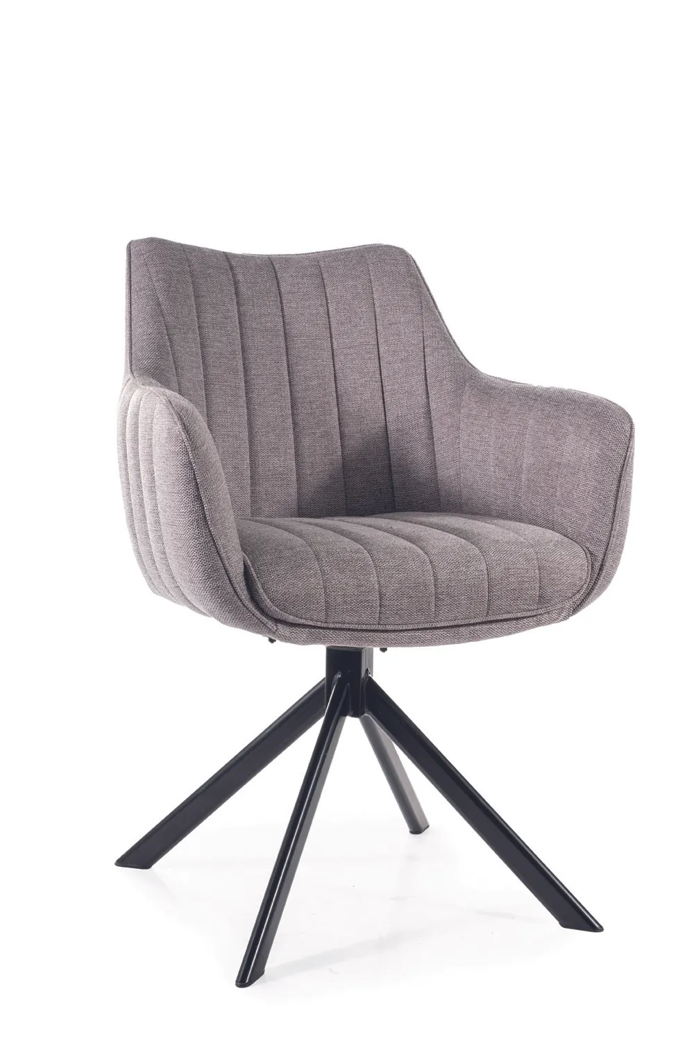 Krzesło obrotowe AZALIA BREGO szare pikowane/czarne nogi