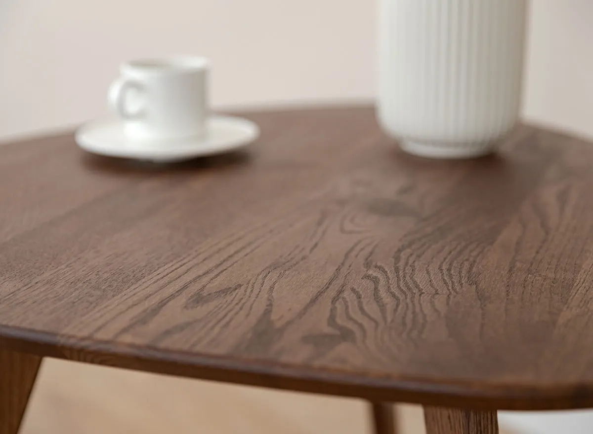 Stolik narożny dębowy ORBETELLO 67x68 cm tabacco - 3SORB54T