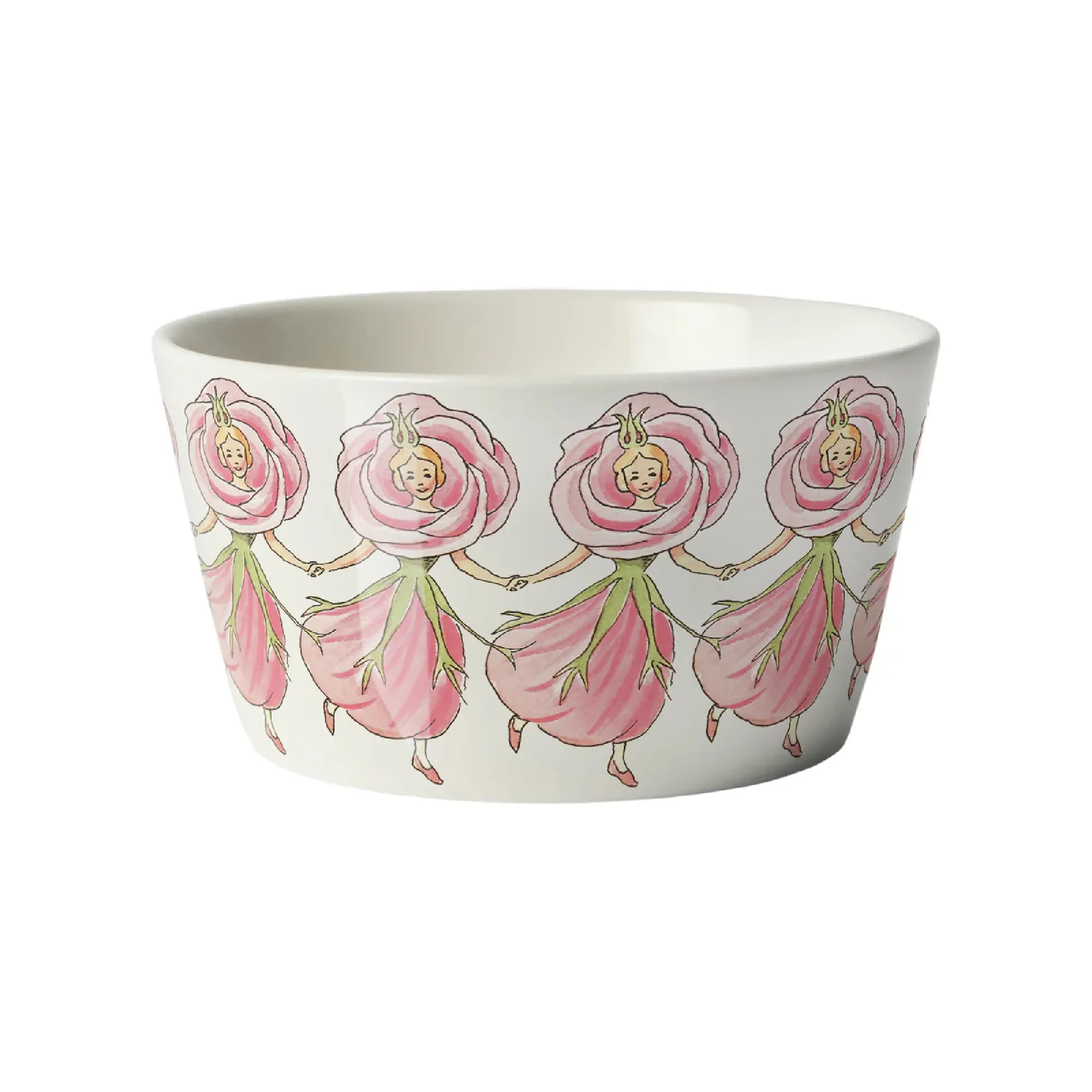 misa, miska, miska z różami, porcelanowa miska, wzór tańczące postacie