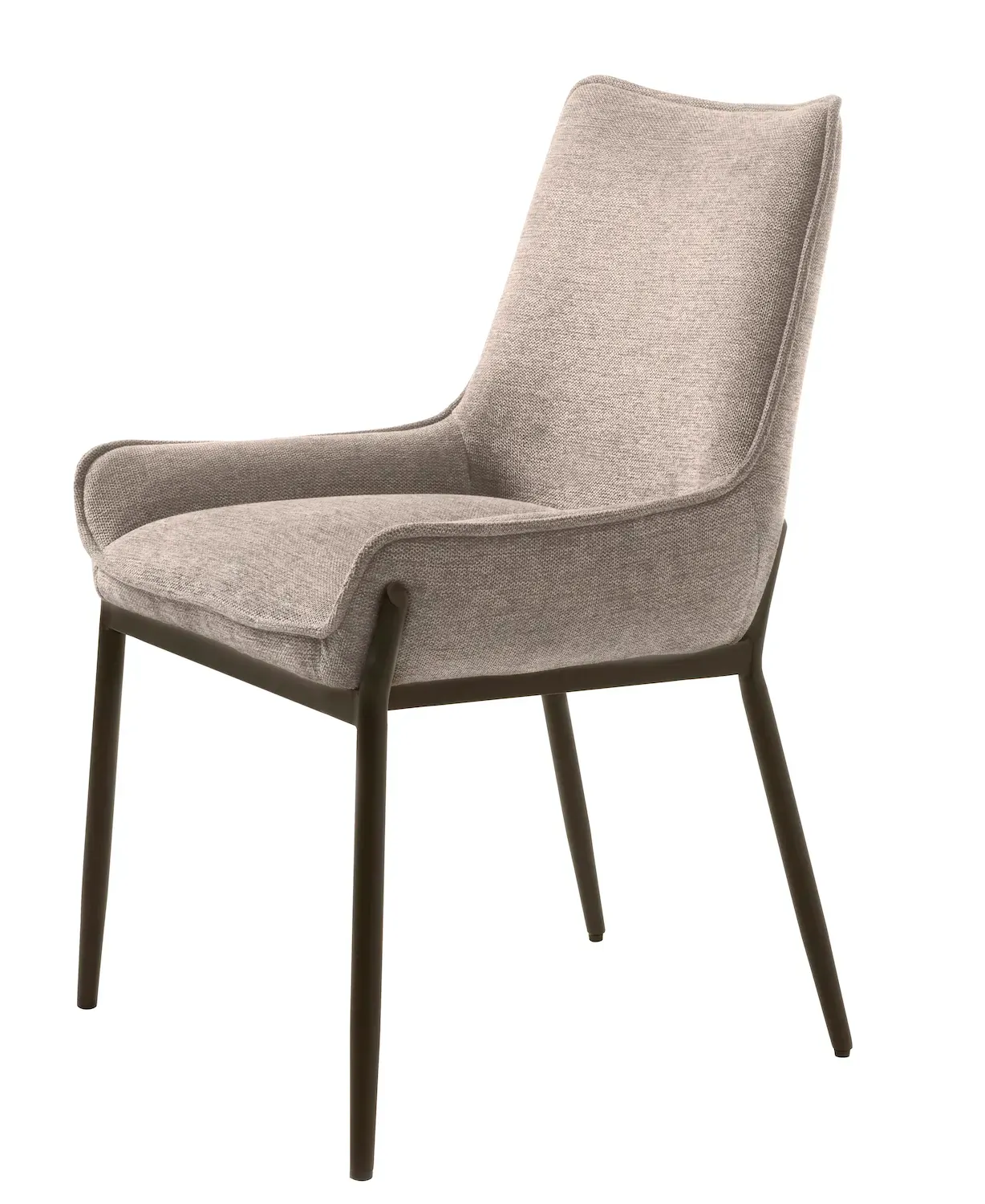 Krzesło tapicerowane CALGARY z podłokietnikami - piaskowy, czarny