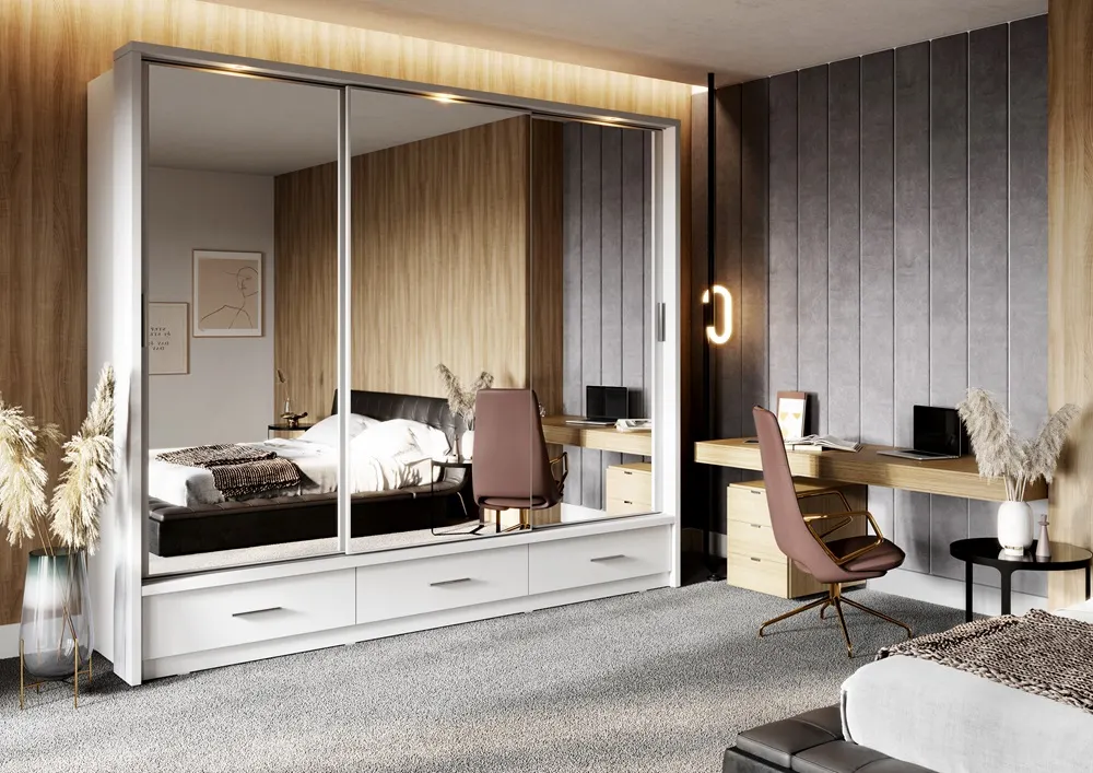 ARTI AR-01P-3L - szafa 3d3s z oświetleniem - biały - AR1BIP3L