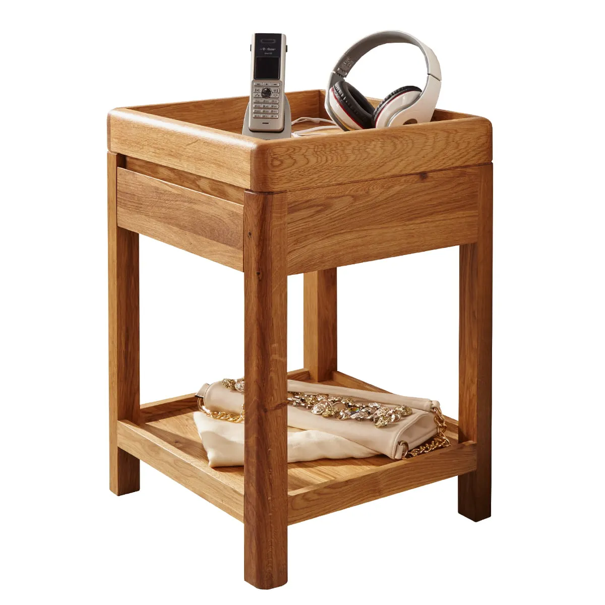 Stolik GIALO z szufladą i półką GIALO 60x40x40 - dąb olejowany Stolik GIALO z szufladą i półką GIALO 60x40x40 - dąb olejowany