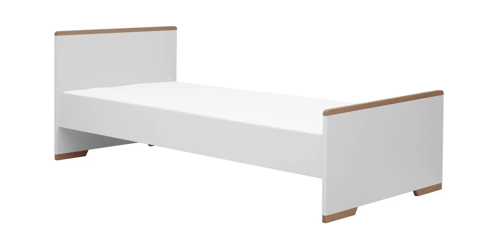 Łóżko z zagłówkiem SNAP 90x200 białe