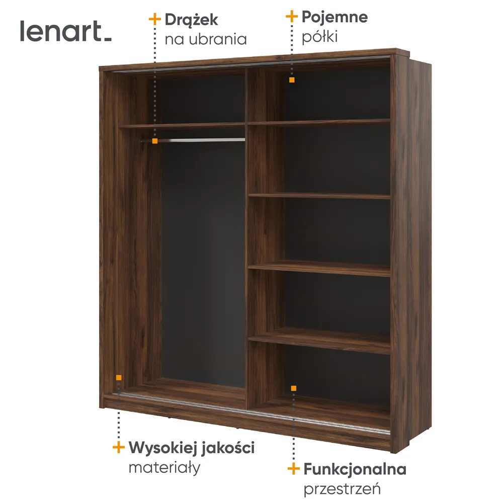 Szafa 2-drzwiowa ARTI AR-24 200cm dąb catania - AR24DC