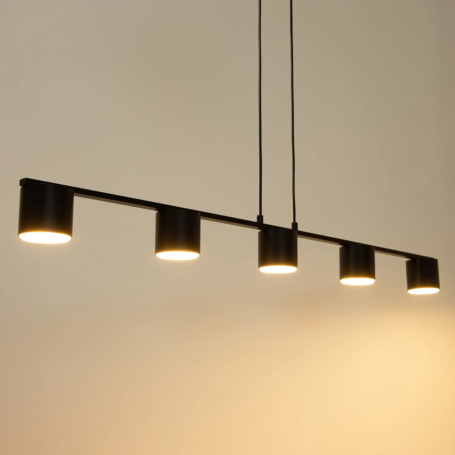 Lampa wisząca stalowa MILA 5 czarna - SI_41345