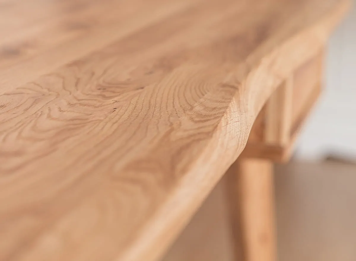 Biurko z 1 szufladą lity dąb olejowany 120x55x75 cm Simona - 3SSIM078